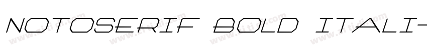 notoserif bold itali字体转换